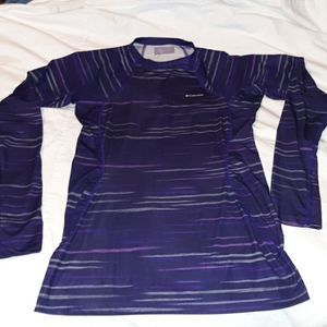 Columbia Purple Striped‎ QuickDry Long Sleeve Shirt
